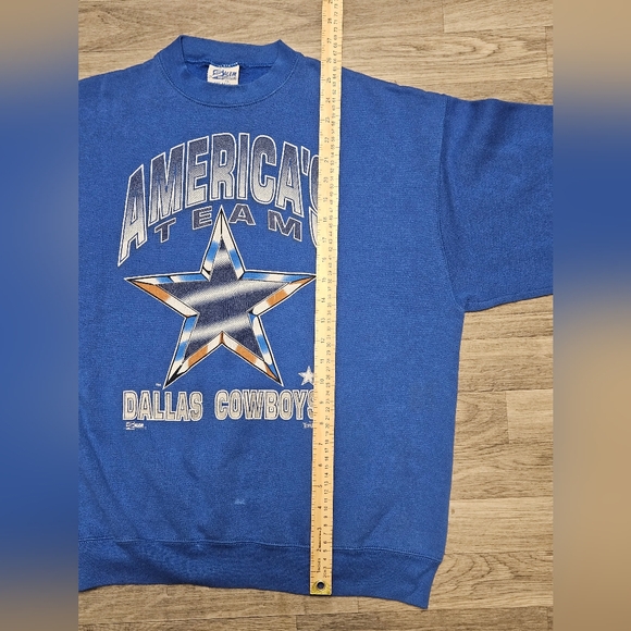 Vintage 90s Dallas Cowboys Sweatshirt Size XL Fits Large Salem NFL Football - Picture 7 of 8